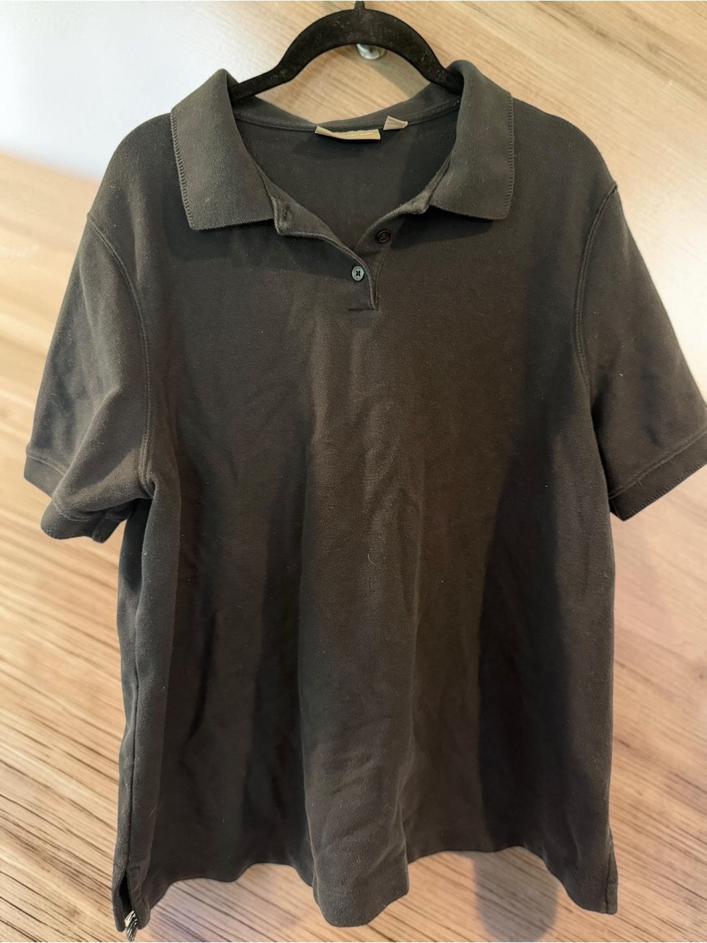 Croft & Barrow Black Polo Shirt Woman Size 1X